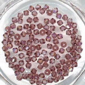 100+ Beads for Jewelry #18039 AB Pale Purple Bicone Beads - 5 sets left